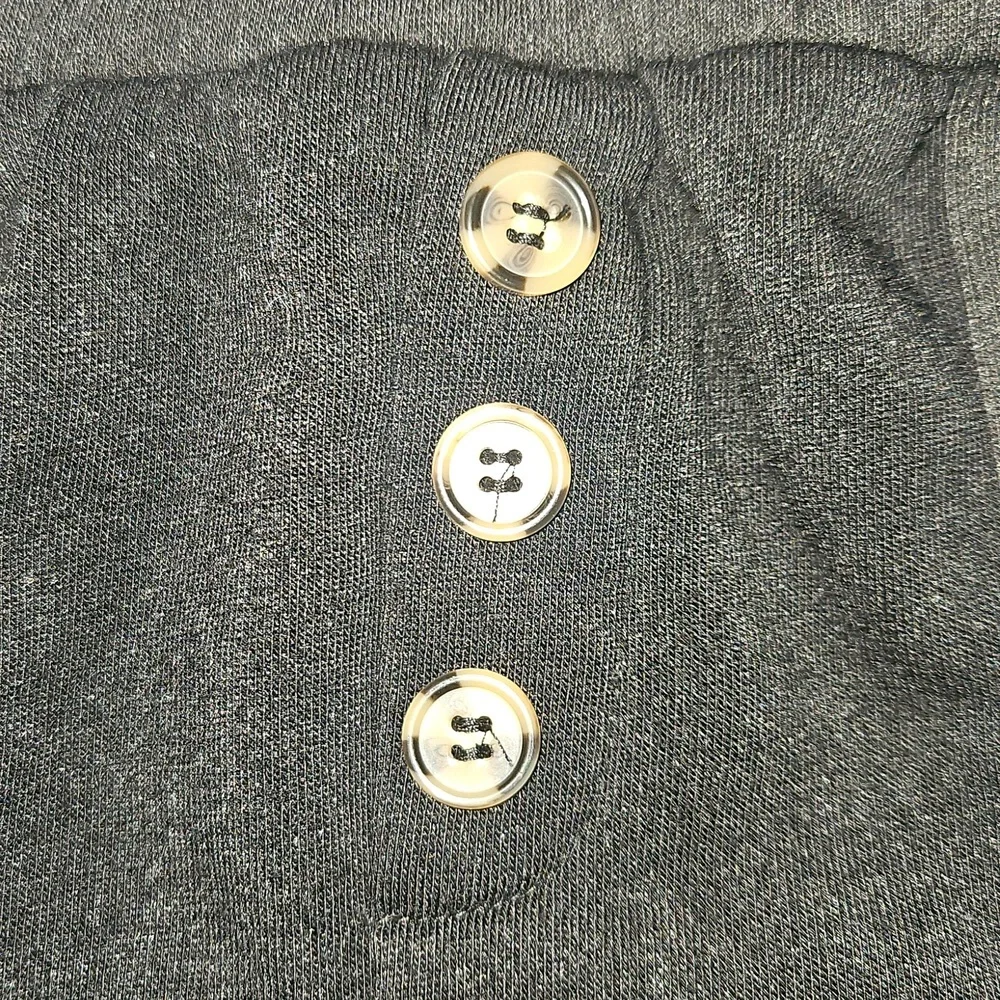 Moral Society Black Sweat Shorts – Faux Button Detail, Juniors M